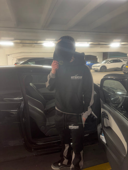 Uprise Flared Tracksuit (Black&Grey)